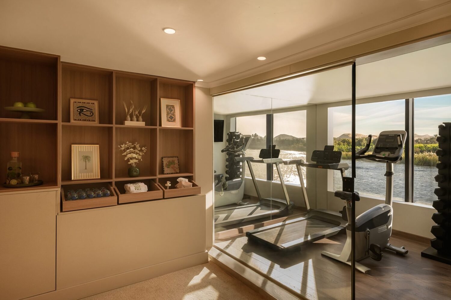 The gym on Le Fayan Suites