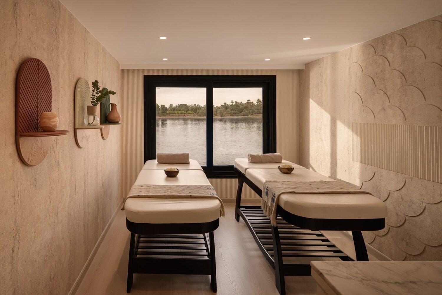 Massage room in the wellness centre of Le Fayan Suites