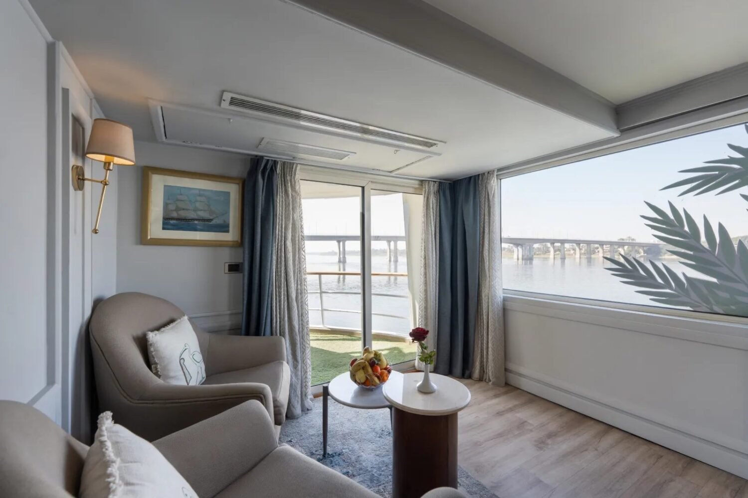 Nile Excellence suite sitting area by the window