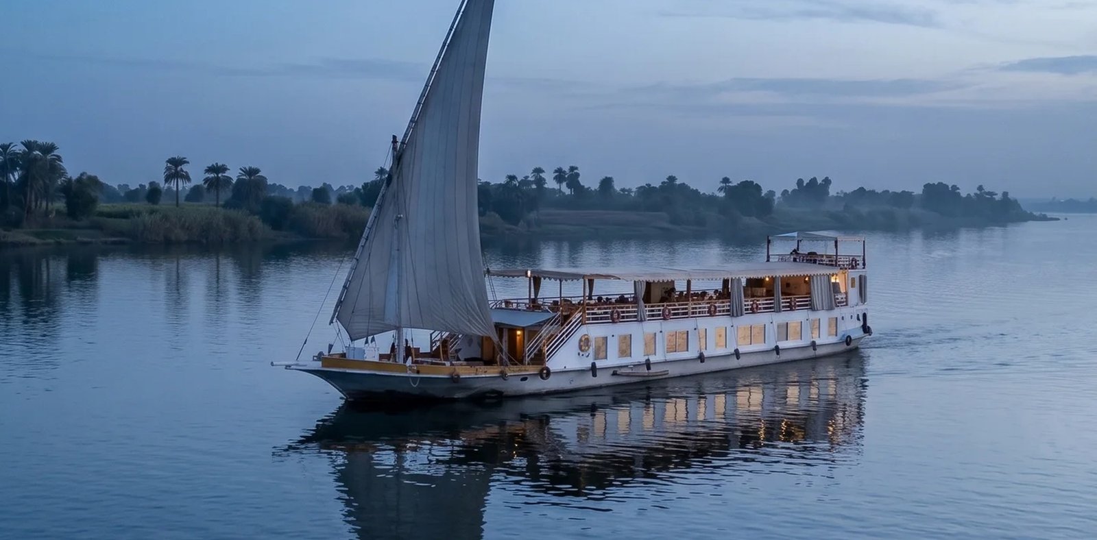 swan-hero-dusk-2 The Swan dahabiya under sail on the Nile at dusk